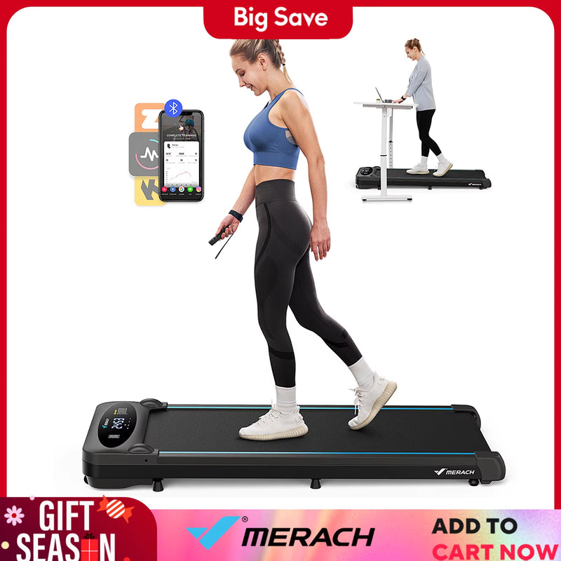 Walking Pad Treadmill under Desk 3In1 Home Gym Capacity 2.75HP Portable Magnetic Remote Control LED Display Non-Assembly second