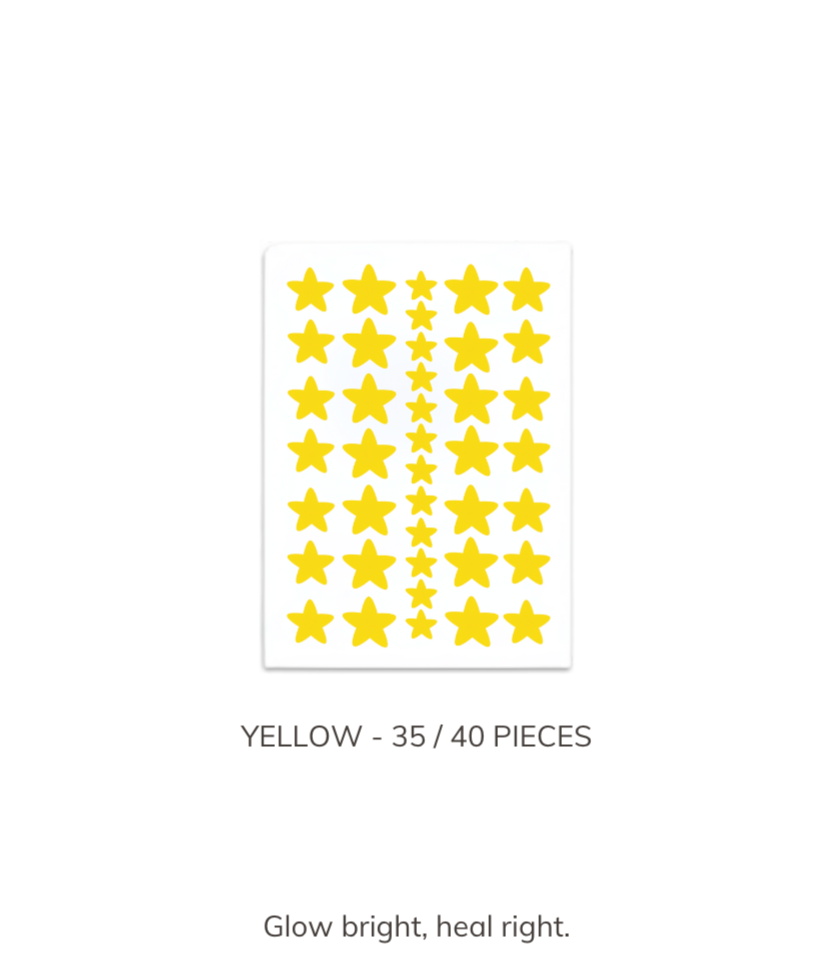 YELLOW STAR PATCH TO HEAL THE SKIN