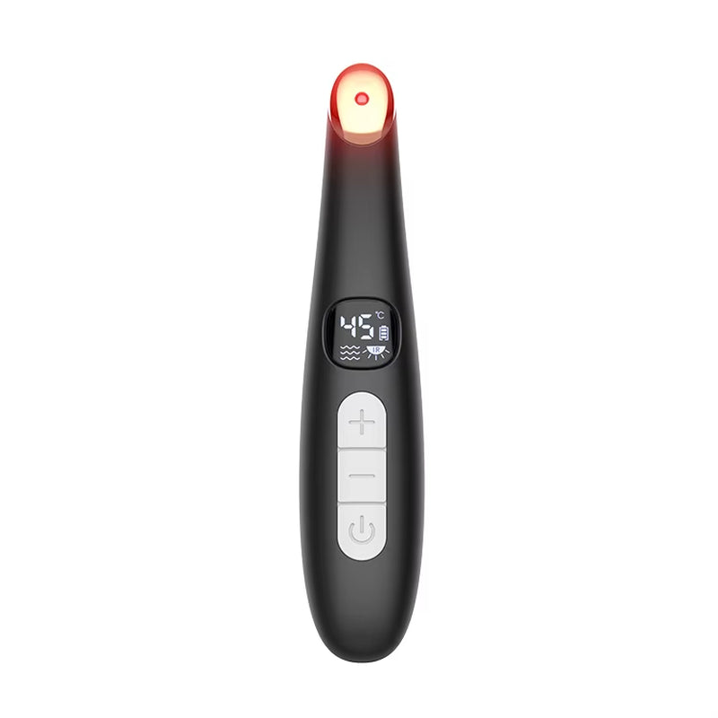 3 in 1 Eye Lift Beauty Device Vibrating Red Light 98°F to 113°F LCD Display Eye Massager Wand for Dry Eye Dark Circle Puffiness